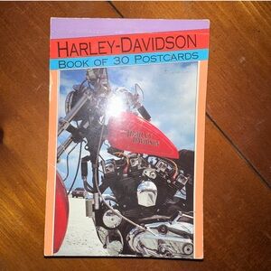 Vtg book of 20 Harley Davidson postcards unused 1993